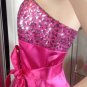 NEW C. W. DESIGN Short Pink Sequined Tulle Dress (Size L)