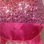 NEW C. W. DESIGN Short Pink Sequined Tulle Dress (Size L)
