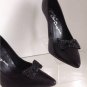 NEW Authentic ALICE + OLIVIA Dahlia Black Leather Pumps (Size 37.5) - MSRP $345