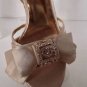 NEW Authentic BADGLEY MISCHKA Babette Champange Bow Sandals (Size 7.5 M)