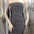 NEW  Lumiere Black&Gray Mesh Overlay Front /Bodycon Back Zipper (Size Small)