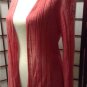 NEW Authentic EILEEN FISHER Open Ribbed Linen Cardigan in Dark Coral (Size XS)