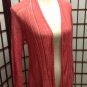 NEW Authentic EILEEN FISHER Open Ribbed Linen Cardigan in Dark Coral (Size XS)