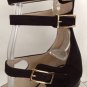 NEW Authentic CHLOE Peep-Toe Strappy Sandals in Black Suede (Size 38)-MSRP $840