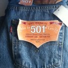NEW Levis Men's Straight Leg 501 Button Fly Med Wash Jeans - Waist 34 Length 34