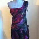 NEW Alexia Admor New York Silk Flirty Purple Splash Dress (Size Sl) - MSRP $244!