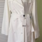 NWT Dolce & Gabbana Ivory Trench Coat (ITALIAN Size 44) - MSRP $1630.00!
