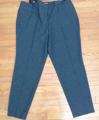 New The Savile Row London Black/Gray Dressy Pant Size 22w