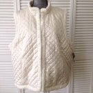 NWT Ralph Lauren Reversible Ivory Quilted Faux Persian Lamb (Sz 3x) Retail$189