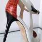 NEW Authentic JIMMY CHOO "Mystic" Mixed Media & Gloss Elaphe Pumps (Size 37)