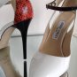 NEW Authentic JIMMY CHOO "Mystic" Mixed Media & Gloss Elaphe Pumps (Size 37)