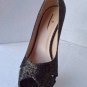 NEW Authentic KATE SPADE Billie Glitter Lamé Peep-Toe Pumps (Size 7 B)