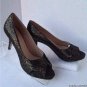 NEW Authentic KATE SPADE Billie Glitter Lamé Peep-Toe Pumps (Size 7 B)