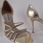NEW Authentic JIMMY CHOO Straits D'Orsay Gold Sandals (Size 40.5) - MSRP $795.00