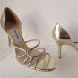 NEW Authentic JIMMY CHOO Straits D'Orsay Gold Sandals (Size 40.5) - MSRP $795.00