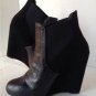 NEW Authentic CANDELA Leigh Croc-Embossed Leather & Suede Ankle Boots (Size 8)