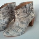 NEW Authentic REBECCA MINKOFF Creamy White/Gray Lizardskin Boots - MSRP $350.00!