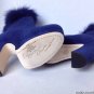 NEW Authentic ALICE + OLIVIA Cobalt Reyna Rabbit Fur-Trimmed Platform Ankle Boot