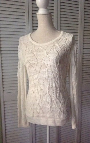 NEW Rag & Bone Long Sleeve Knit Pull Over Top in Ivory Cotton/Nylon (Size XS)