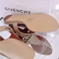 NEW GIVENCHY Beige Leather Thong Sandals w/Chain & Toggle Detail (Size 40)