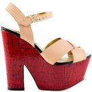 NEW Authentic KESLI DAGGER Brooklyn Darcie Beige Vachetta Sandals (Size 6 M)