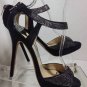NEW Authentic JIMMY CHOO Lancer Crystal-Embellished Suede Sandals (Size 37)