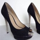 BRIAN ATWOOD "Florencia" Black Suede & Snakeskin Platform Pump (Size 38.5 / 8)