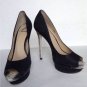 BRIAN ATWOOD "Florencia" Black Suede & Snakeskin Platform Pump (Size 38.5 / 8)