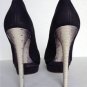 BRIAN ATWOOD "Florencia" Black Suede & Snakeskin Platform Pump (Size 38.5 / 8)