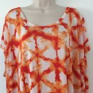 NWT Michael / Michael Kors Tie Dye Orange Clementine Shade 100% Silky Modal Sz3x