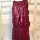 NEW Issue New York 100% Silk Sequin Dress in Wine (Size Medium) - MSRP $325.00!