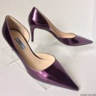 NEW Authentic PRADA Patent Half d'Orsay Low Pumps (Size 41) - MSRP $690.00!