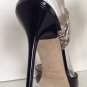 NEW JIMMY CHOO "Marcia" Black Patent Leather Snakeskin Sandal (Size 39.5) - $750