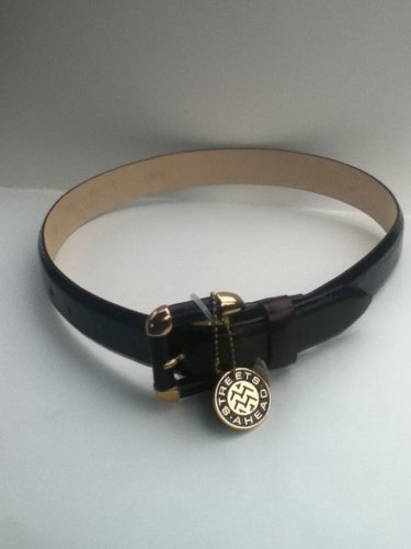 NEW Streets Ahead Ladies Belt, Dark Croco Brown (Size Small) - MSRP $75.00