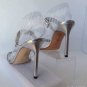 NEW Authentic MANOLO BLAHNIK Silver Dallifac Rhinestone Strap Sandal (Size 35.5)