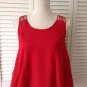 NEW MM COUTORE by MISS ME Lattice Ruffle Red Top (Sizes S & M) - MSRP $78.00!