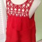 NEW MM COUTORE by MISS ME Lattice Ruffle Red Top (Sizes S & M) - MSRP $78.00!