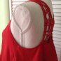 NEW MM COUTORE by MISS ME Lattice Ruffle Red Top (Sizes S & M) - MSRP $78.00!