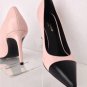 NEW Authentic SAINT LAURENT Paris Cap Toe Pump, Blush/Black (Size 38) - $735.00!