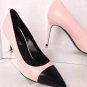 NEW Authentic SAINT LAURENT Paris Cap Toe Pump, Blush/Black (Size 38) - $735.00!