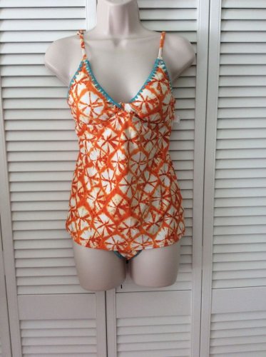 Brand NWT Hobie Sunkissed 2 Piece Tankini Top/String Bottom (Sz L))MSRP $77.00