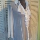 NEW WOLFORD POET WHITE SHEER BLOUSE (Size 12/42) - MSRP $495.00!