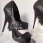 NEW LEON MAX Evan Woven Leather Heels -  MSRP $328.00!
