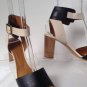 CHLOE Bi-Color Ankle-Cuff Strap Sandals (Size 39) - MSRP $695.00!