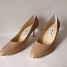 NEW Authentic JIMMY CHOO Vega Nude Leather Pumps  (Size 39.5) - MSRP $595.00!