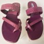 NEW MANOLO BLAHNIK Susa Snakeskin Flat Thong Sandals in Purple (Size 37) - MSRP