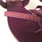 NEW MANOLO BLAHNIK Susa Snakeskin Flat Thong Sandals in Purple (Size 37) - MSRP