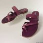 NEW MANOLO BLAHNIK Susa Snakeskin Flat Thong Sandals in Purple (Size 37) - MSRP