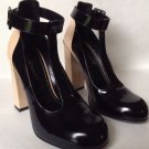 NEW Authentic JILL STUART Freja 2-tone T-strap Leather Pump (Size 37.5)-MSRP$658