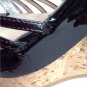 Authentic PRADA Black Patent Leather Cutout Cork Wedge Strappy Sandals (Size 39)